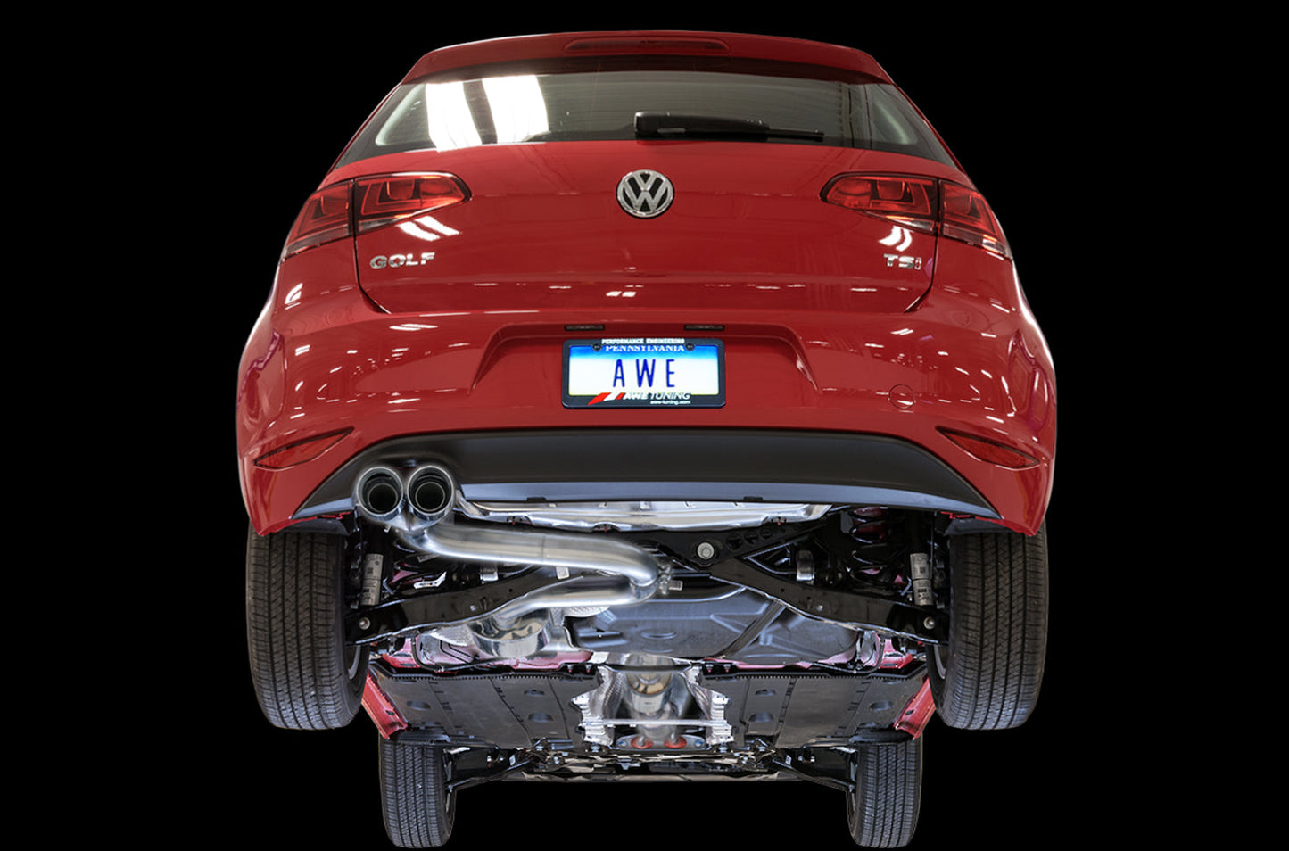 AWE Tuning Touring Edition Exhaust for VW MK7 Golf 1.8T - Chrome Silver Tips (90mm) (3015-22052)