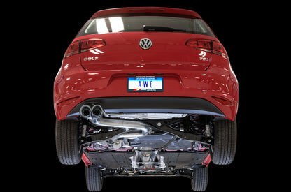 AWE Tuning Touring Edition Exhaust for VW MK7 Golf 1.8T - Chrome Silver Tips (90mm) (3015-22052)