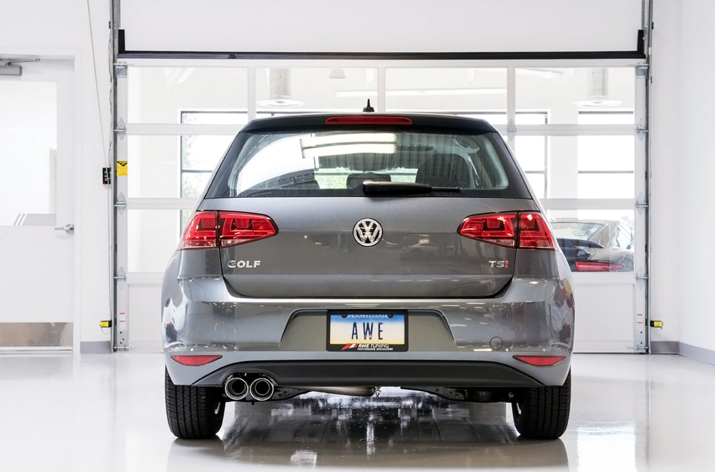 AWE Tuning Touring Edition Exhaust for VW MK7 Golf 1.8T - Chrome Silver Tips (90mm) (3015-22052)