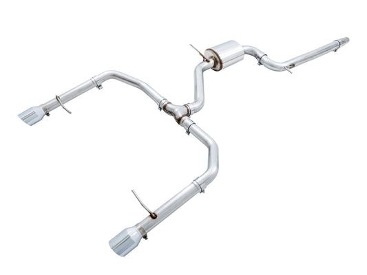 AWE Tuning Track Edition Exhaust - Resonated - for MK7 Jetta GLI w/ High Flow Downpipe (not included) - Chrome Silver Tips (3015-22068)