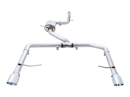 AWE Tuning Track Edition Exhaust - Resonated - for MK7 Jetta GLI w/ High Flow Downpipe (not included) - Chrome Silver Tips (3015-22068)