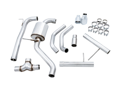 AWE Tuning Track Edition Exhaust - Resonated - for MK7 Jetta GLI w/ High Flow Downpipe (not included) - Chrome Silver Tips (3015-22068)