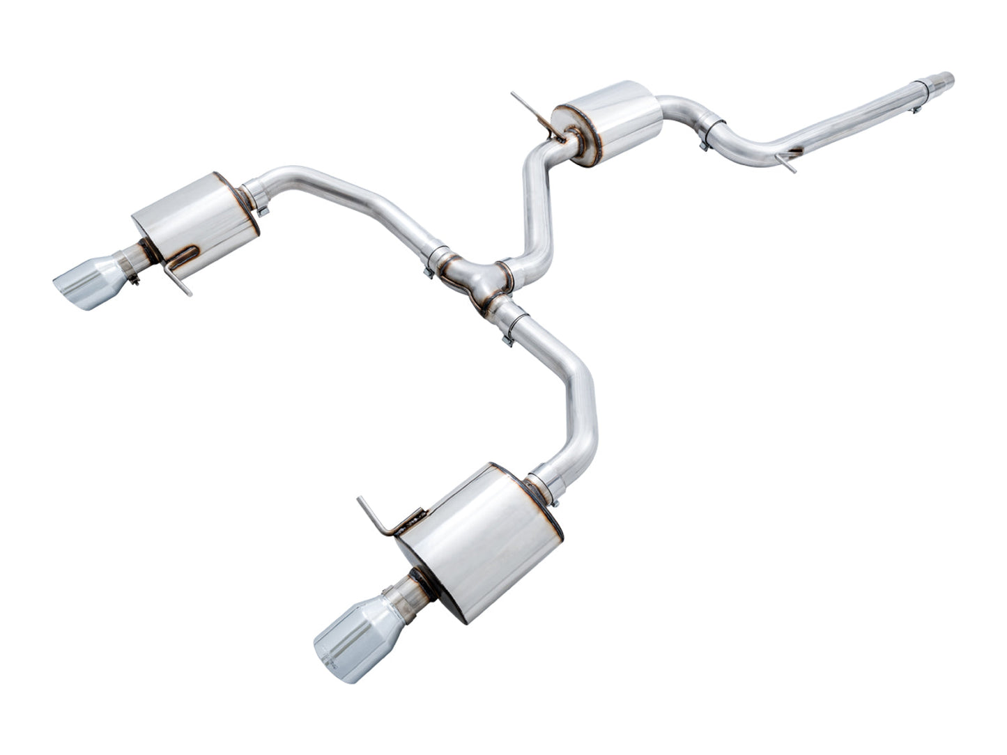 AWE Tuning Touring Edition Exhaust for MK7 Jetta GLI w/ High Flow Downpipe (not included) - Chrome Silver Tips (3015-22070)