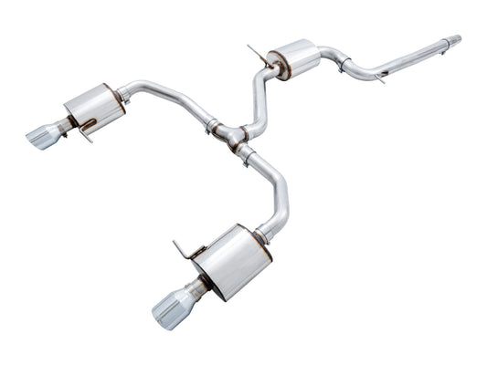 AWE Tuning Touring Edition Exhaust for MK7 Jetta GLI w/ High Flow Downpipe (not included) - Chrome Silver Tips (3015-22070)