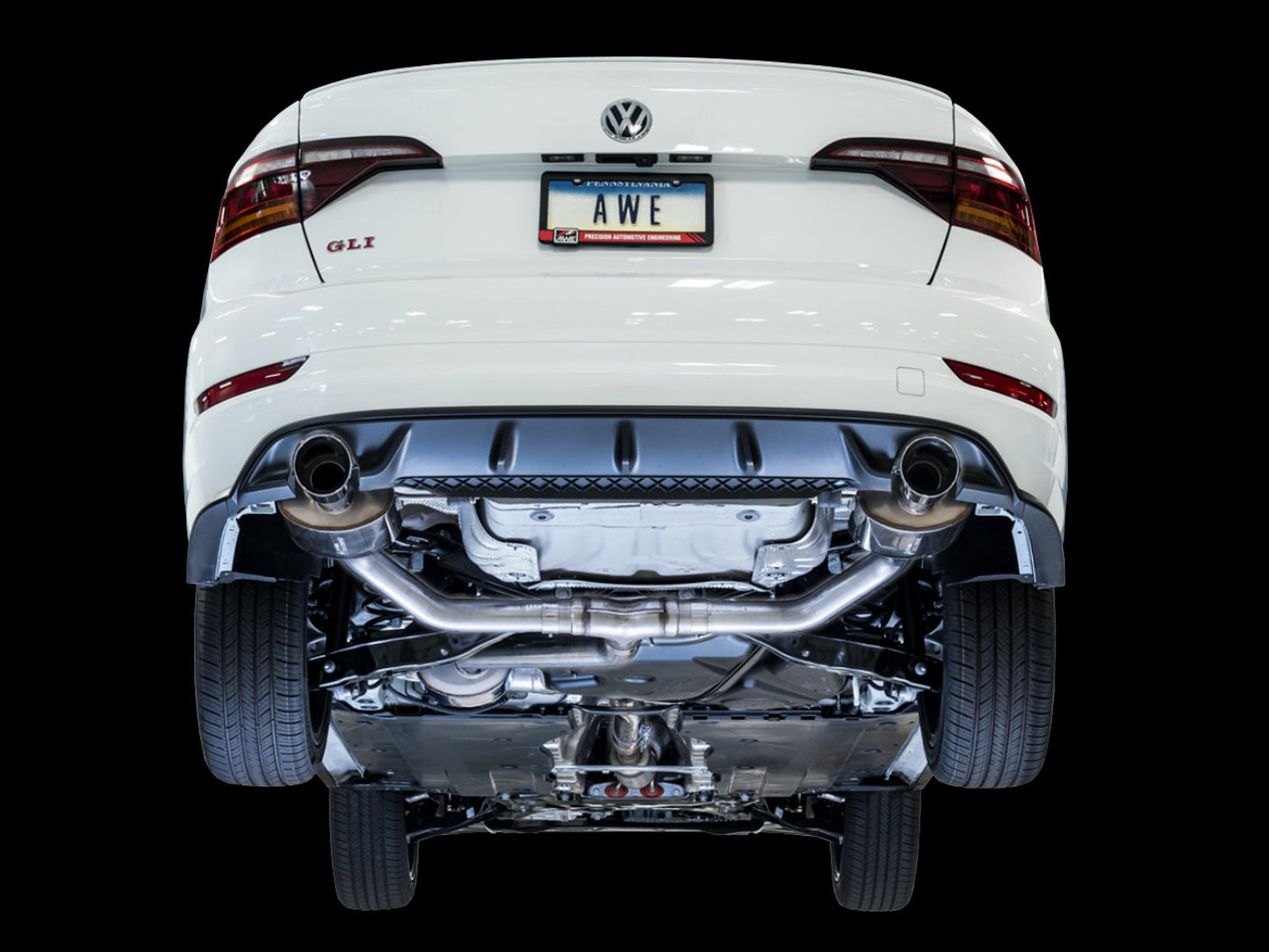 AWE Tuning Touring Edition Exhaust for MK7 Jetta GLI w/ High Flow Downpipe (not included) - Chrome Silver Tips (3015-22070)
