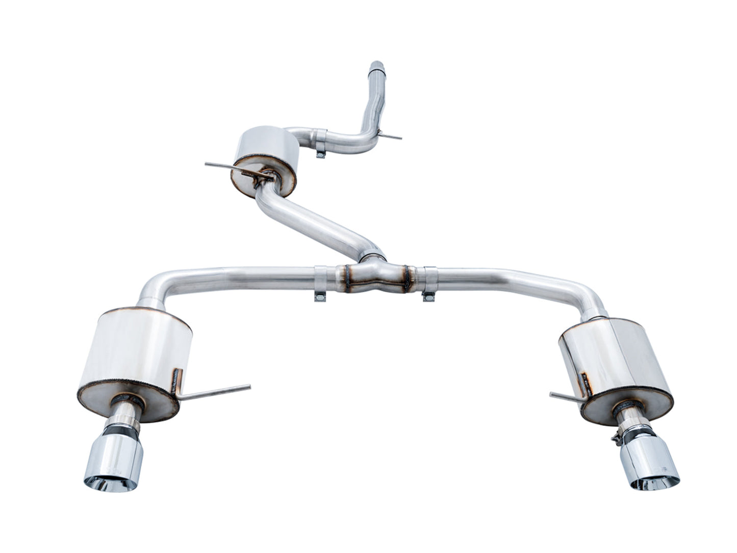 AWE Tuning Touring Edition Exhaust for MK7 Jetta GLI w/ High Flow Downpipe (not included) - Chrome Silver Tips (3015-22070)