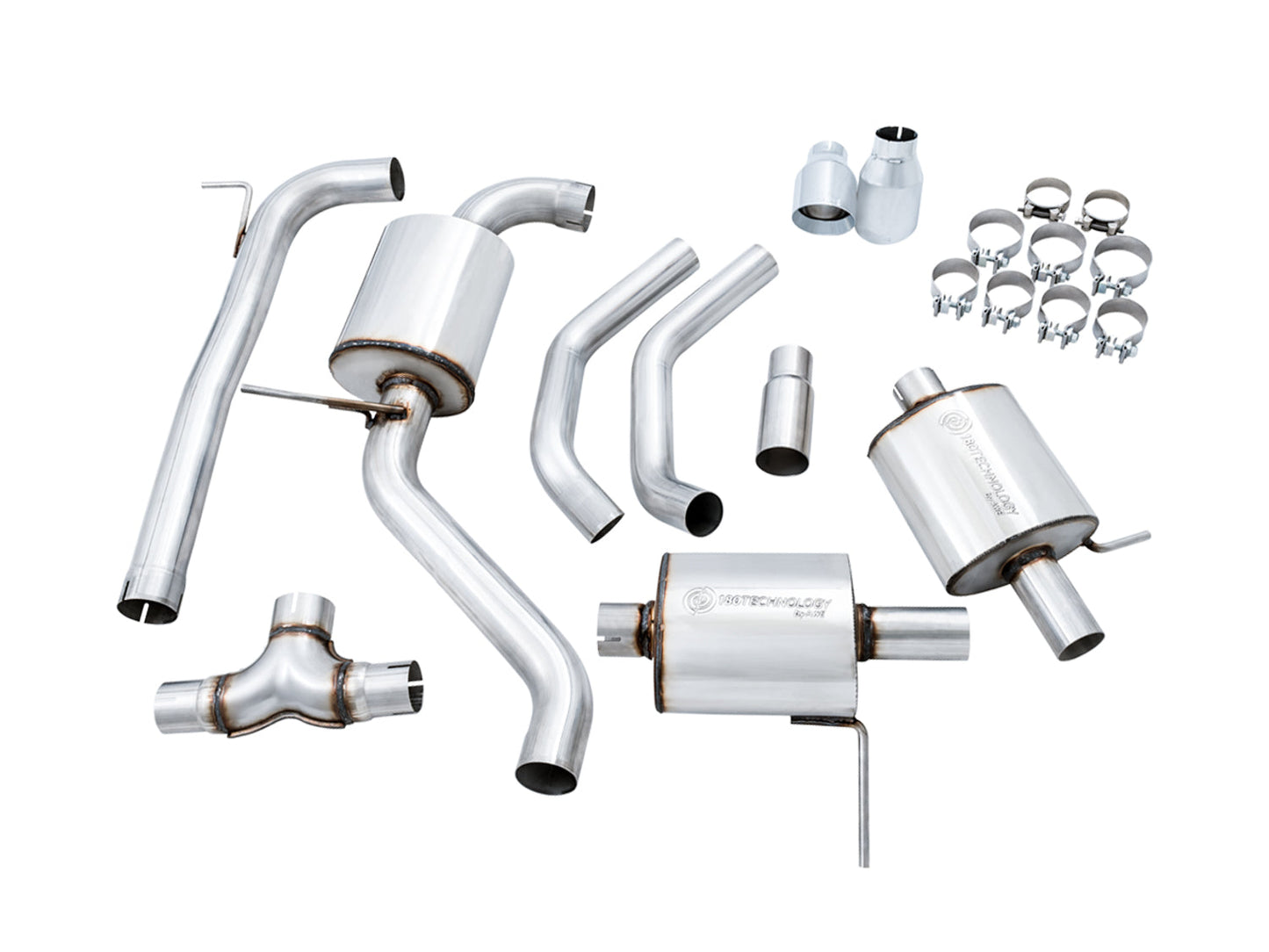AWE Tuning Touring Edition Exhaust for MK7 Jetta GLI w/ High Flow Downpipe (not included) - Chrome Silver Tips (3015-22070)