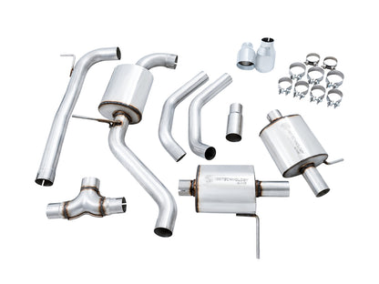 AWE Tuning Touring Edition Exhaust for MK7 Jetta GLI w/ High Flow Downpipe (not included) - Chrome Silver Tips (3015-22070)