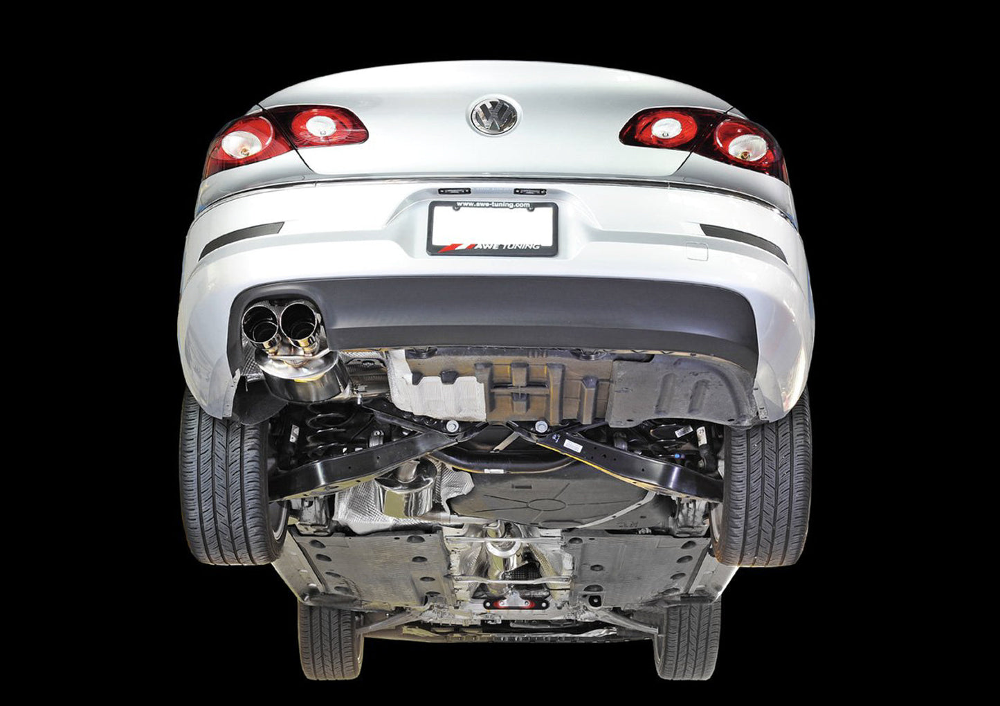 AWE Tuning Touring Edition Performance Exhaust for VW CC 2.0T - Diamond Black Tips (3015-23014)