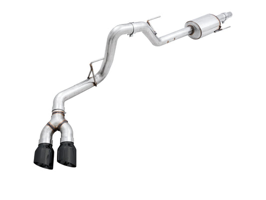 AWE Tuning 0FG Single Exit Exhaust for '15-'20 F-150 - 4.5" Diamond Black Tips (3015-23058)