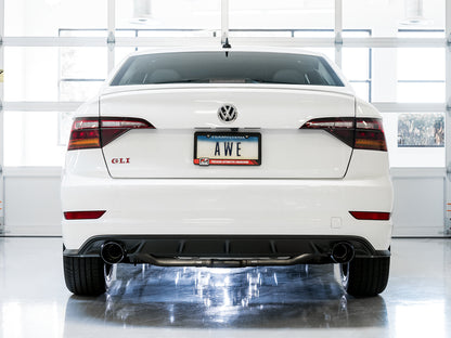 AWE Tuning Track Edition Exhaust - Resonated - for MK7 Jetta GLI w/ High Flow Downpipe (not included) - Diamond Black Tips (3015-23060)
