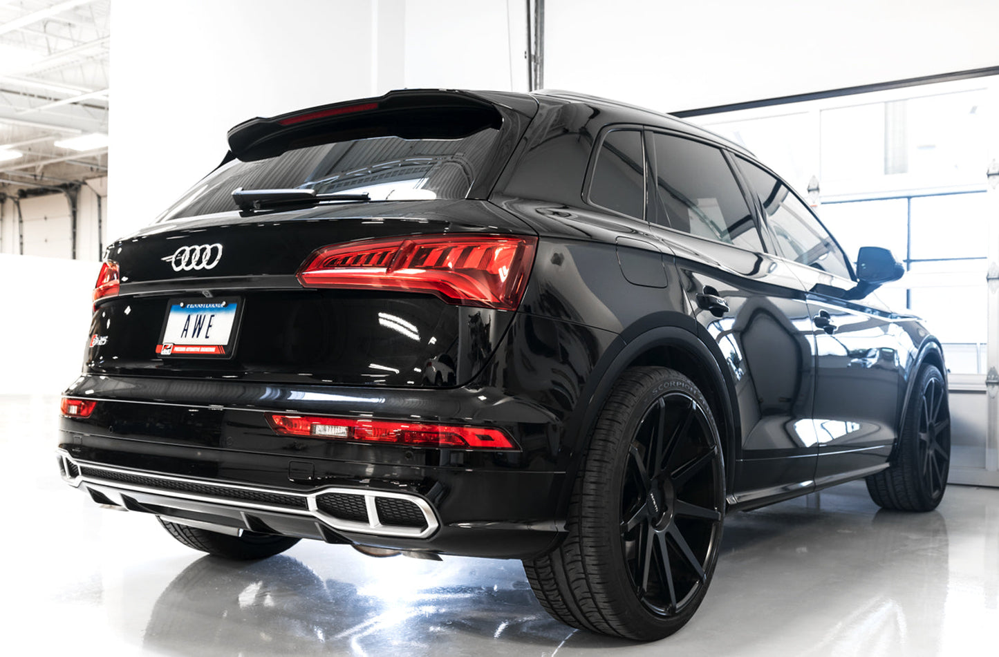 AWE Tuning Touring Edition Exhaust for Audi B9 SQ5 - Resonated - No Tips (Turn Downs) (3015-31016)