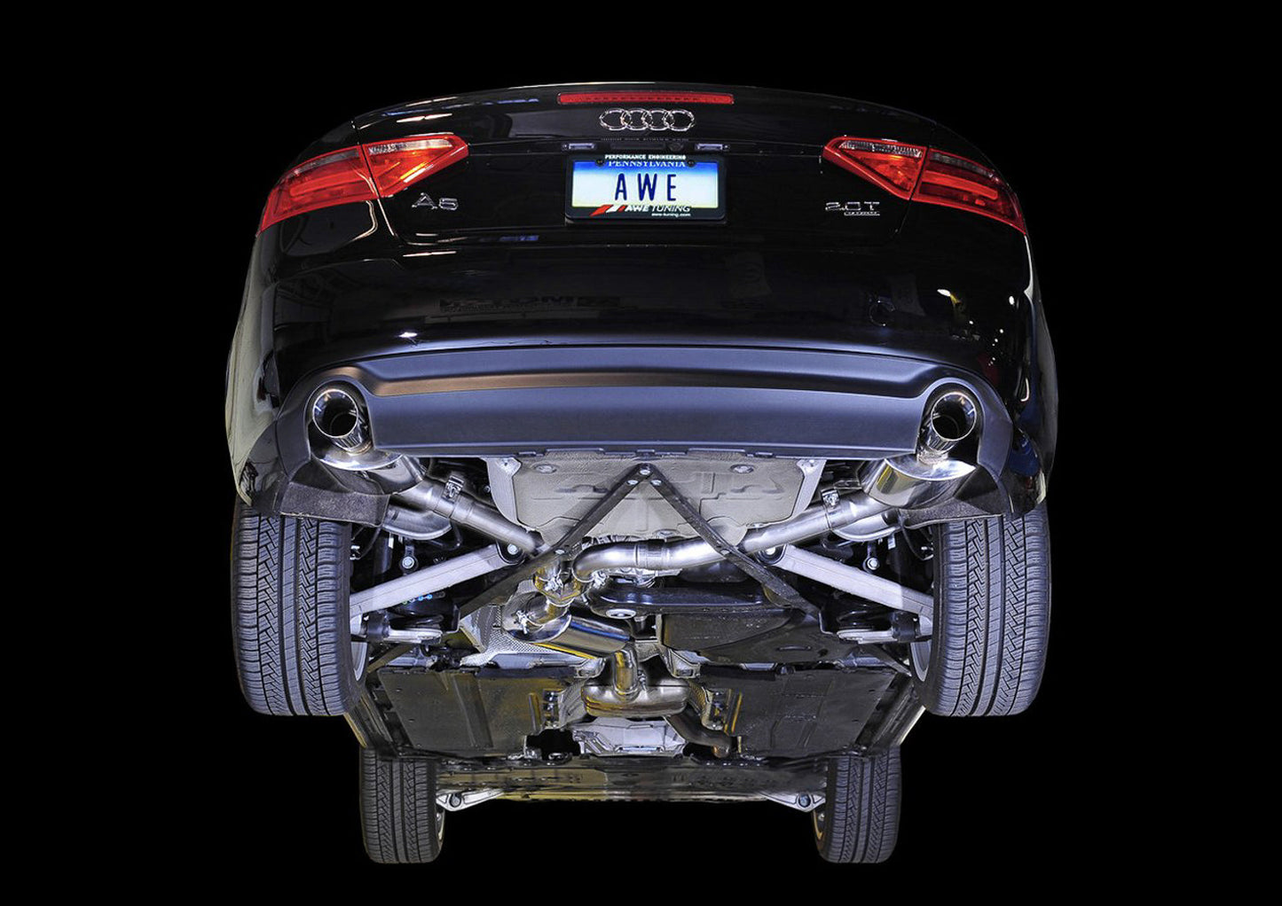 AWE Tuning Touring Edition Exhaust for B8 A5 2.0T - Dual Outlet, Chrome Silver Tips (3015-32022)