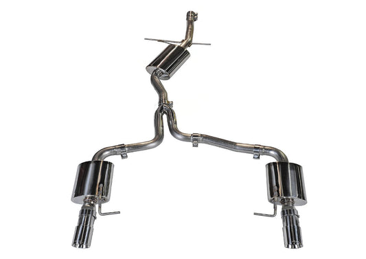 AWE Tuning Touring Edition Exhaust for B8 A4 2.0T - Dual Outlet, Chrome Silver Tips (3015-32030)