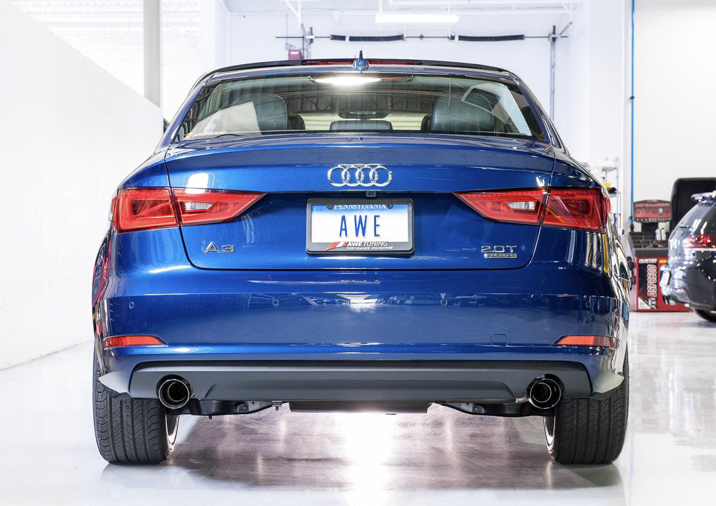 AWE Tuning Touring Edition Exhaust for Audi 8V A3 2.0T - Dual Outlet, Chrome Silver 90 mm Tips (3015-32056)