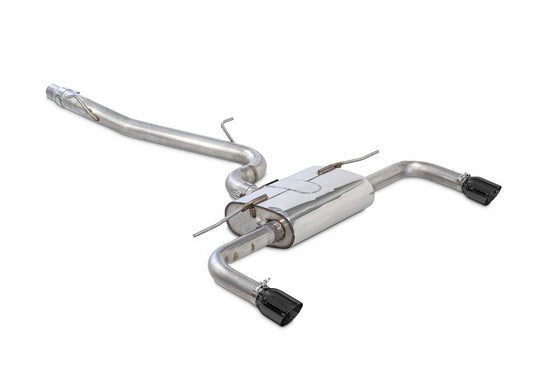 AWE Tuning Touring Edition Exhaust for Audi 8V A3 2.0T - Dual Outlet, Diamond Black 90 mm Tips (3015-32058)