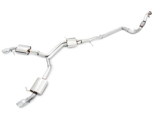 AWE Tuning Touring Edition Exhaust for B9 A5, Dual Outlet - Chrome Silver Tips (includes DP) (3015-32090)