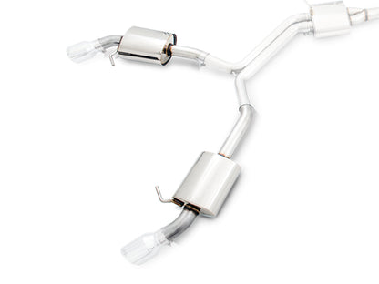 AWE Tuning Touring Edition Exhaust for B9 A5, Dual Outlet - Chrome Silver Tips (includes DP) (3015-32090)