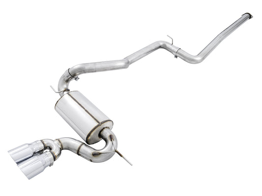 AWE Tuning Touring Edition Cat-back Exhaust for Ford Focus ST - Non-Resonated - Chrome Silver Tips (3015-32092)