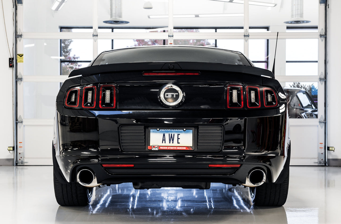 AWE Tuning Touring Edition Axle-back Exhaust for the S197 Ford Mustang GT - Chrome Silver Tips (3015-32094)