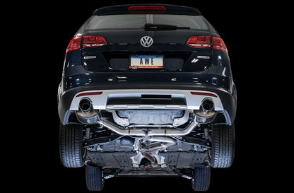 AWE Tuning Touring Edition Exhaust for VW Golf Alltrack / Sportwagen 4Motion - Chrome Silver Tips (3015-32098)