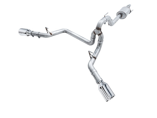 AWE Tuning 0FG Dual Exit Exhaust for '15-'20 F-150 - 5" Chrome Silver Tips (3015-32104)