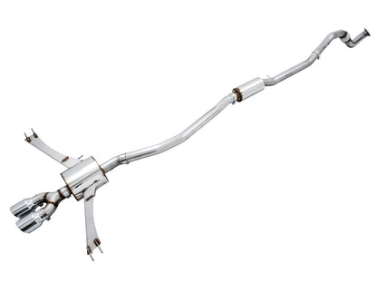AWE Tuning Touring Edition Exhaust for 10th Gen Civic Si Coupe / Sedan (includes Front Pipe) - Dual Chrome Silver Tips (3015-32108)