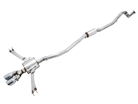 AWE Tuning Touring Edition Exhaust for 10th Gen Civic Si Coupe / Sedan (includes Front Pipe) - Dual Chrome Silver Tips (3015-32108)