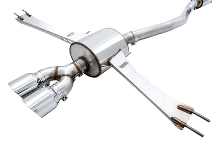 AWE Tuning Touring Edition Exhaust for 10th Gen Civic Si Coupe / Sedan (includes Front Pipe) - Dual Chrome Silver Tips (3015-32108)
