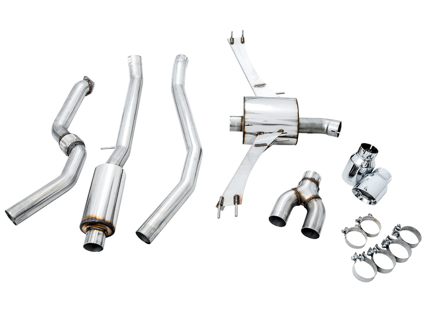AWE Tuning Touring Edition Exhaust for 10th Gen Civic Si Coupe / Sedan (includes Front Pipe) - Dual Chrome Silver Tips (3015-32108)