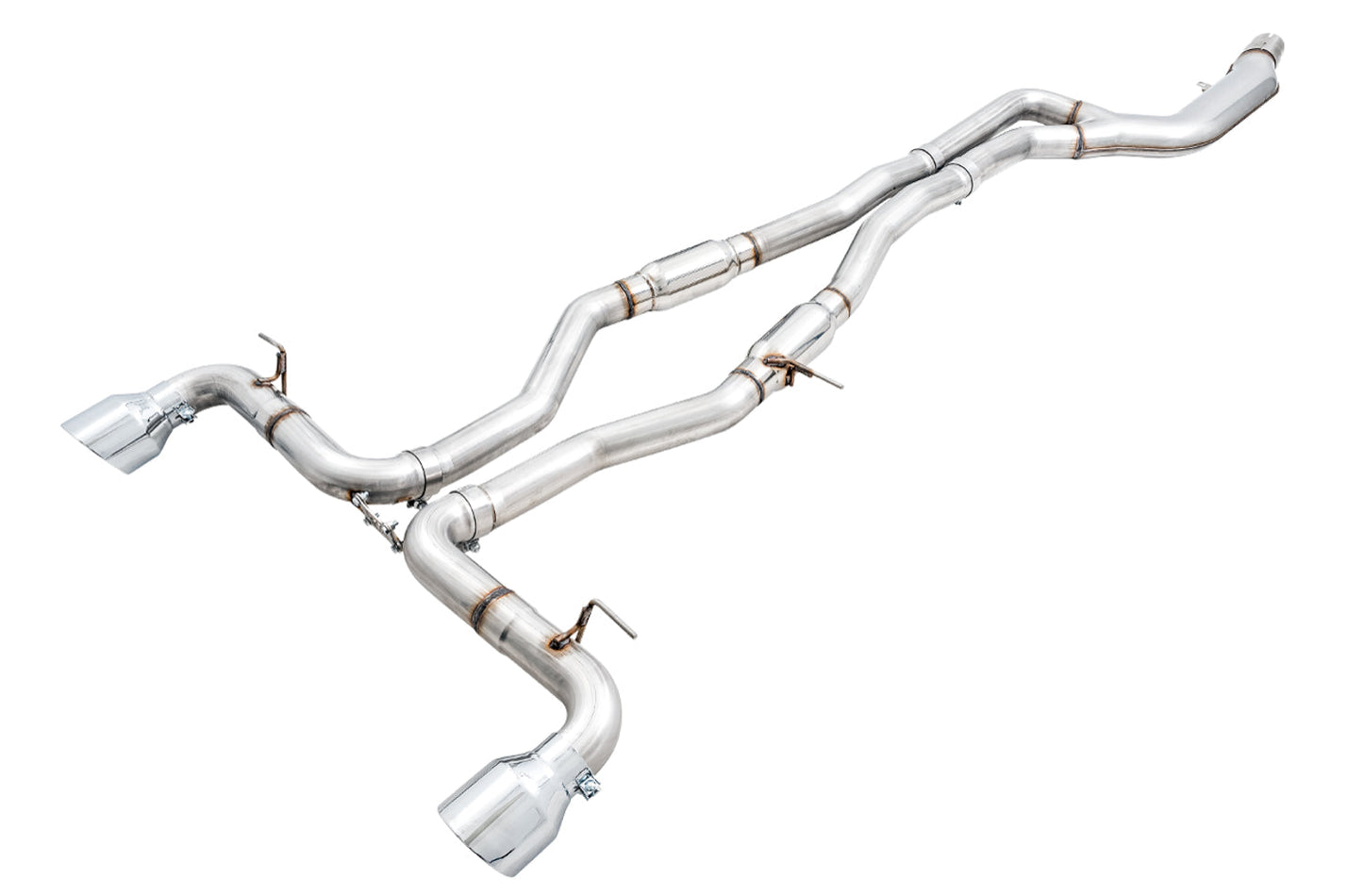 AWE Tuning Resonated Track Edition Exhaust for A90 Supra - 5" Chrome Silver Tips (3015-32116)