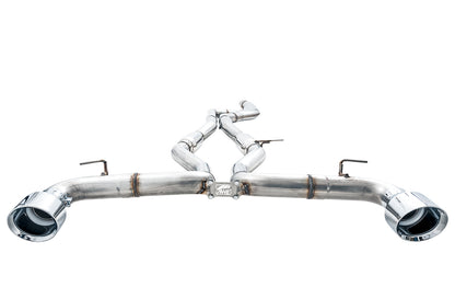 AWE Tuning Resonated Track Edition Exhaust for A90 Supra - 5" Chrome Silver Tips (3015-32116)