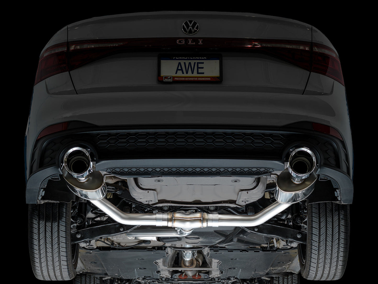 AWE 3015-32275 Touring Ed Exhaust Chrome Silver Tips For VW Jetta GLI (22-25)