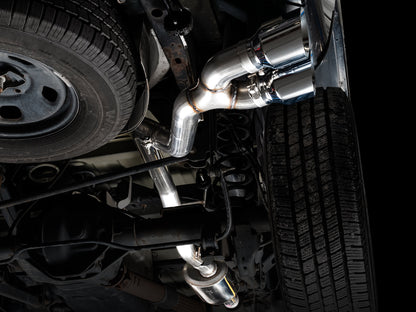 AWE Tuning 0FG Single Side Exit Catback Exhaust for 4th Gen RAM 1500 5.7L (without bumper cutouts) - Dual Chrome Tips (?3015-32304)