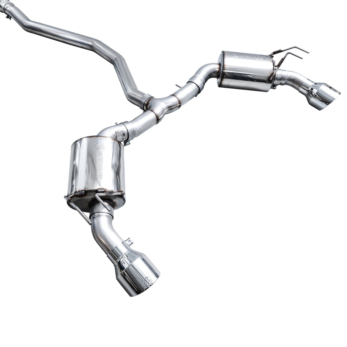 AWE Tuning Touring Edition Catback Exhaust - Dual Chrome Silver Tip for 22+ Honda Civic Si/Acura Integra (3015-32331)