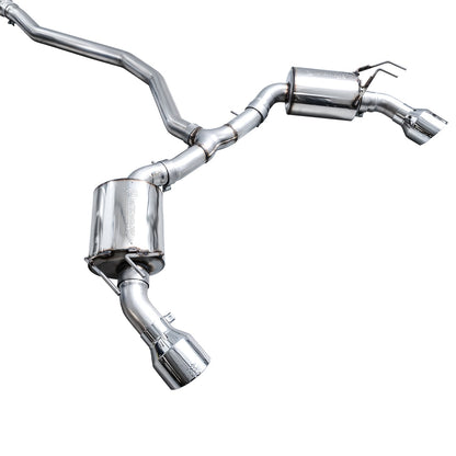 AWE Tuning Touring Edition Catback Exhaust - Dual Chrome Silver Tip for 22+ Honda Civic Si/Acura Integra (3015-32331)