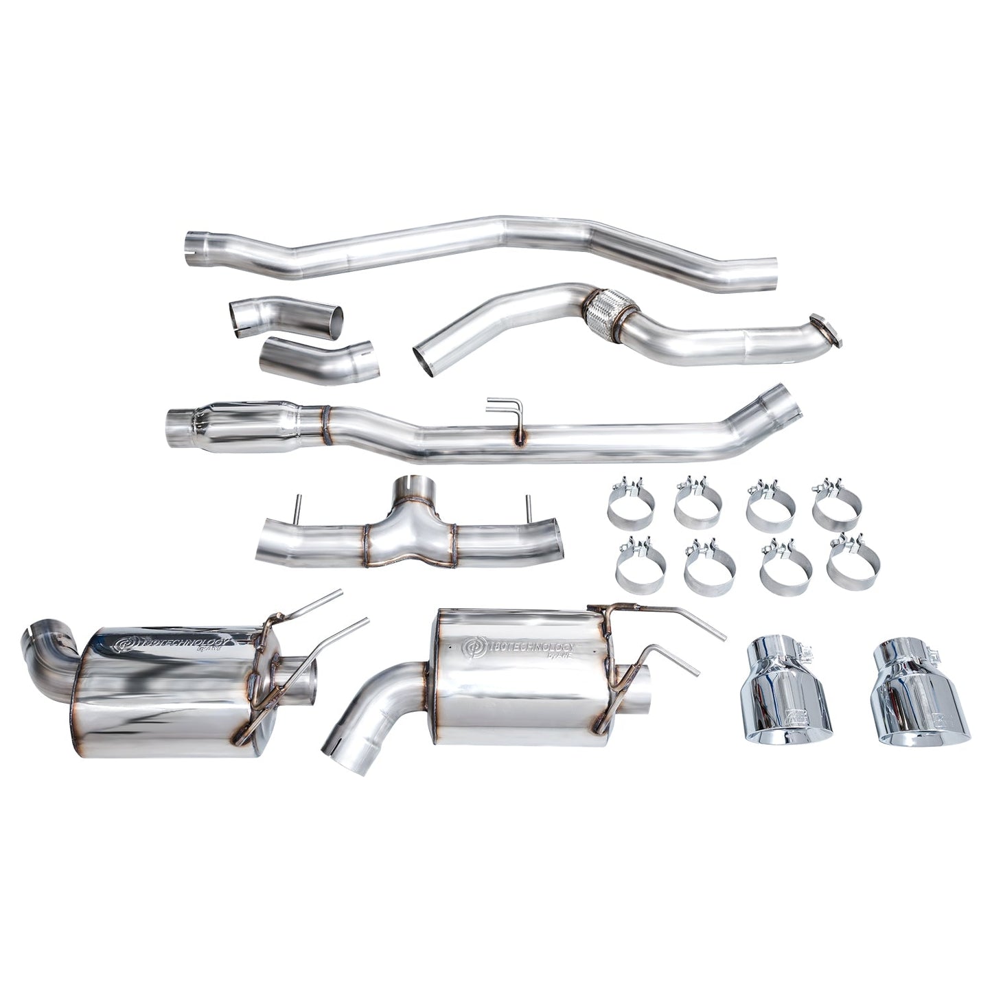 AWE Tuning Touring Edition Catback Exhaust - Dual Chrome Silver Tip for 22+ Honda Civic Si/Acura Integra (3015-32331)
