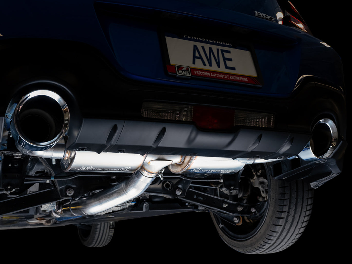 AWE Tuning Touring Edition Exhaust for Subaru BRZ / Toyota GR86 / Toyota 86 / Scion FR-S - Chrome Silver Tips (3015-32486)