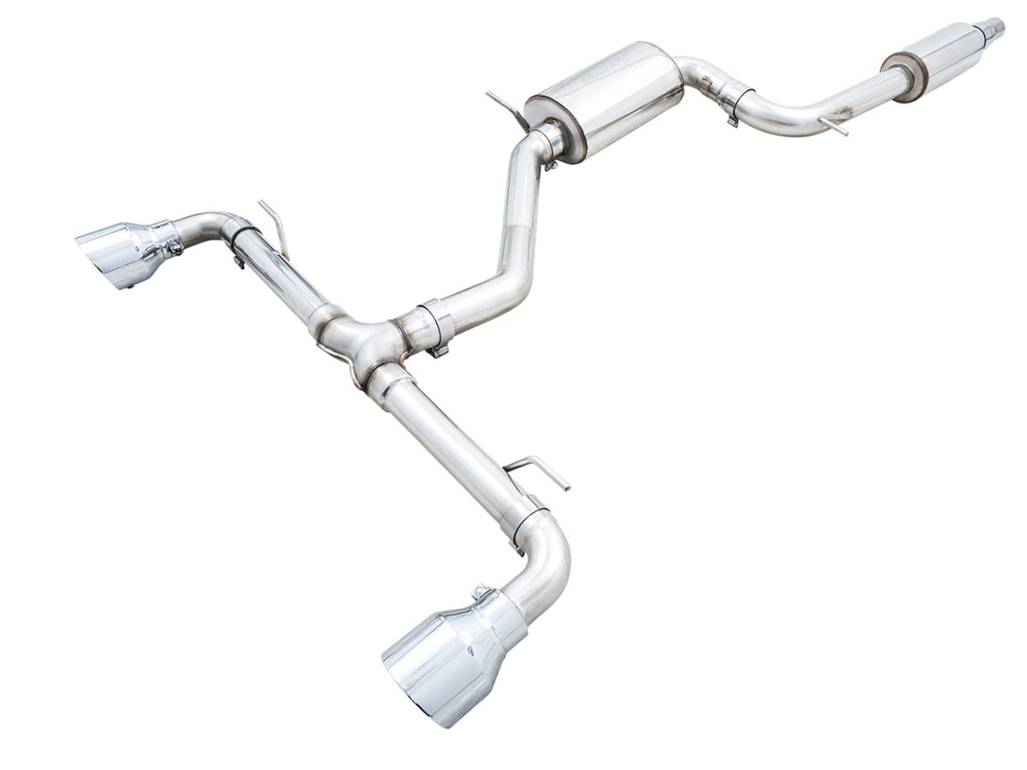 AWE Tuning 2022 VW GTI MK8 Touring Edition Exhaust - Chrome Silver Tips (3015-32658)