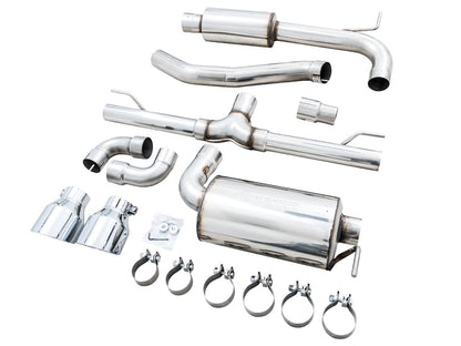 AWE Tuning 2022 VW GTI MK8 Touring Edition Exhaust - Chrome Silver Tips (3015-32658)