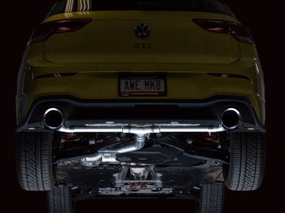 AWE Tuning 2022 VW GTI MK8 Touring Edition Exhaust - Chrome Silver Tips (3015-32658)