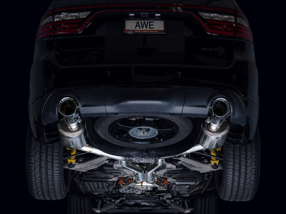AWE Tuning Touring Edition Exhaust - Chrome Silver Tips for 18-23 Dodge Durango SRT & Hellcat (3015-32952)
