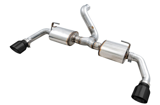 AWE Tuning Tread Edition Axleback Dual Exhaust for Jeep JL/JLU 3.6L/2.0T - Diamond Black Tips (3015-33001)