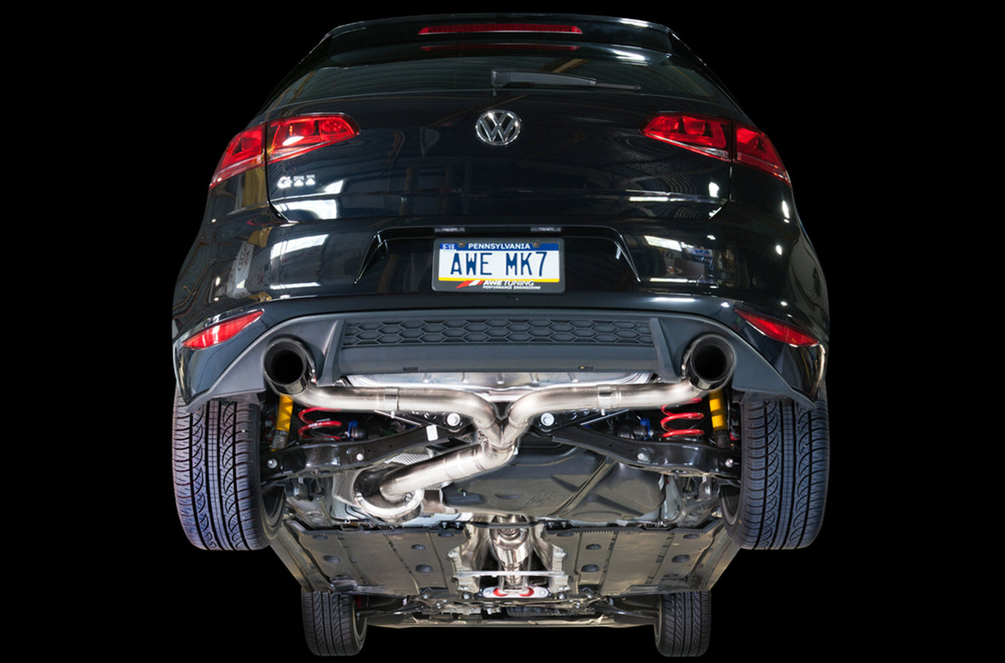 AWE Tuning Touring Edition Exhaust for VW MK7 GTI - Diamond Black Tips (3015-33050)