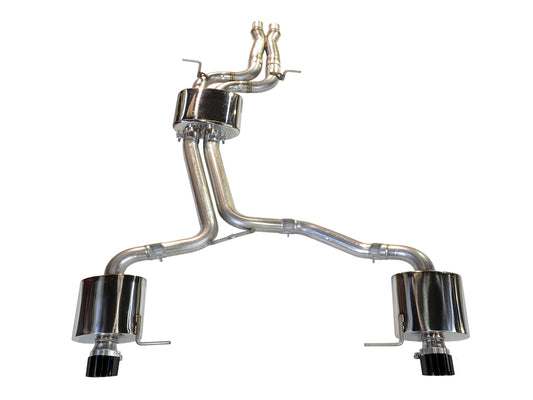 AWE Tuning Touring Edition Exhaust for 8R Q5 3.0T Dual Outlet, Diamond Black Tips (3015-33054)