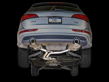 AWE Tuning Touring Edition Exhaust for 8R Q5 3.0T Dual Outlet, Diamond Black Tips (3015-33054)