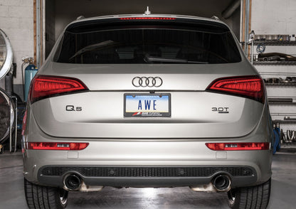 AWE Tuning Touring Edition Exhaust for 8R Q5 3.0T Dual Outlet, Diamond Black Tips (3015-33054)