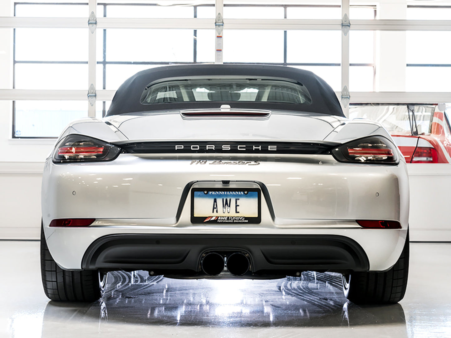 AWE Tuning Touring Edition Exhaust for Porsche 718 Boxster / Cayman - Diamond Black Tips (3015-33080)