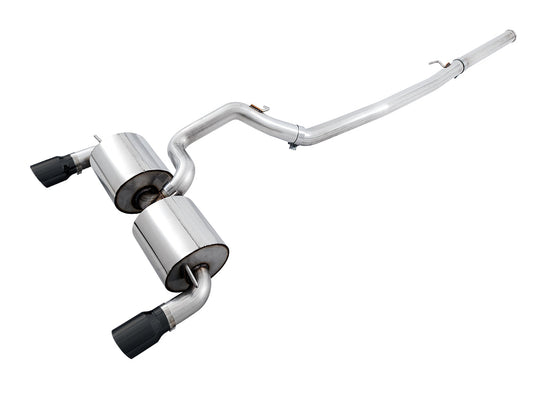 AWE Tuning Touring Edition Cat-back Exhaust for Ford Focus RS - Non-Resonated - Diamond Black Tips (3015-33088)