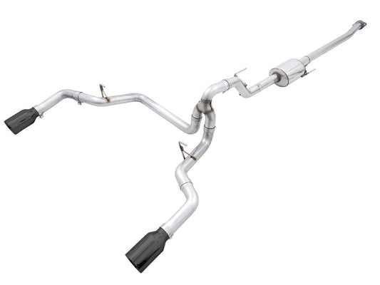 AWE Tuning 0FG Dual Split Rear Exhaust for '21+ Ford F-150 - 5" Diamond Black Tips (3015-33119)